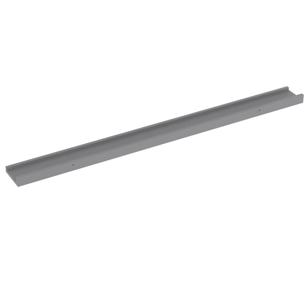 Wall Shelf Set of 2 Gray MDF 39.4 x 3.5 x 1.2 in. Picture 4