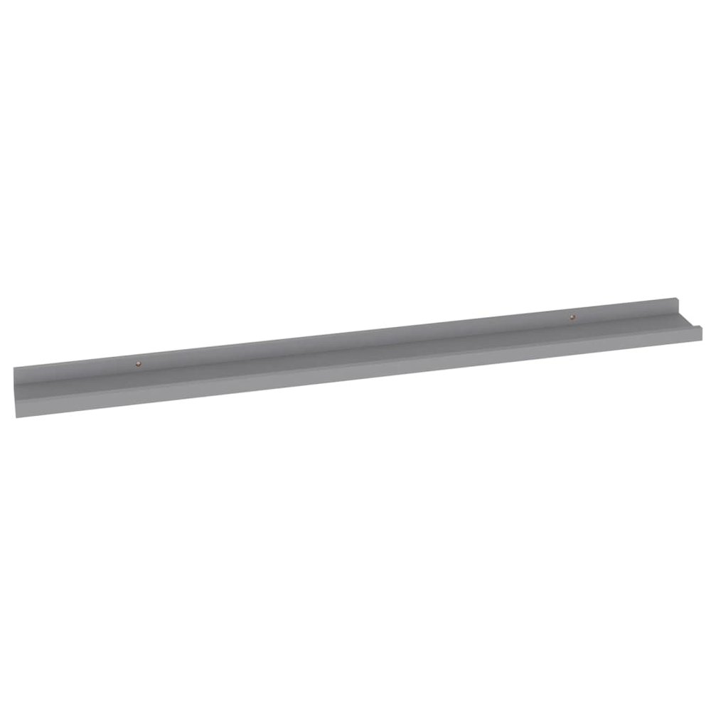 Wall Shelf Set of 2 Gray MDF 39.4 x 3.5 x 1.2 in. Picture 5