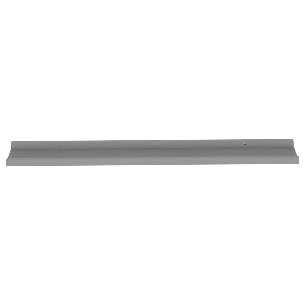 Wall Shelf Set of 2 Gray MDF 39.4 x 3.5 x 1.2 in. Picture 6