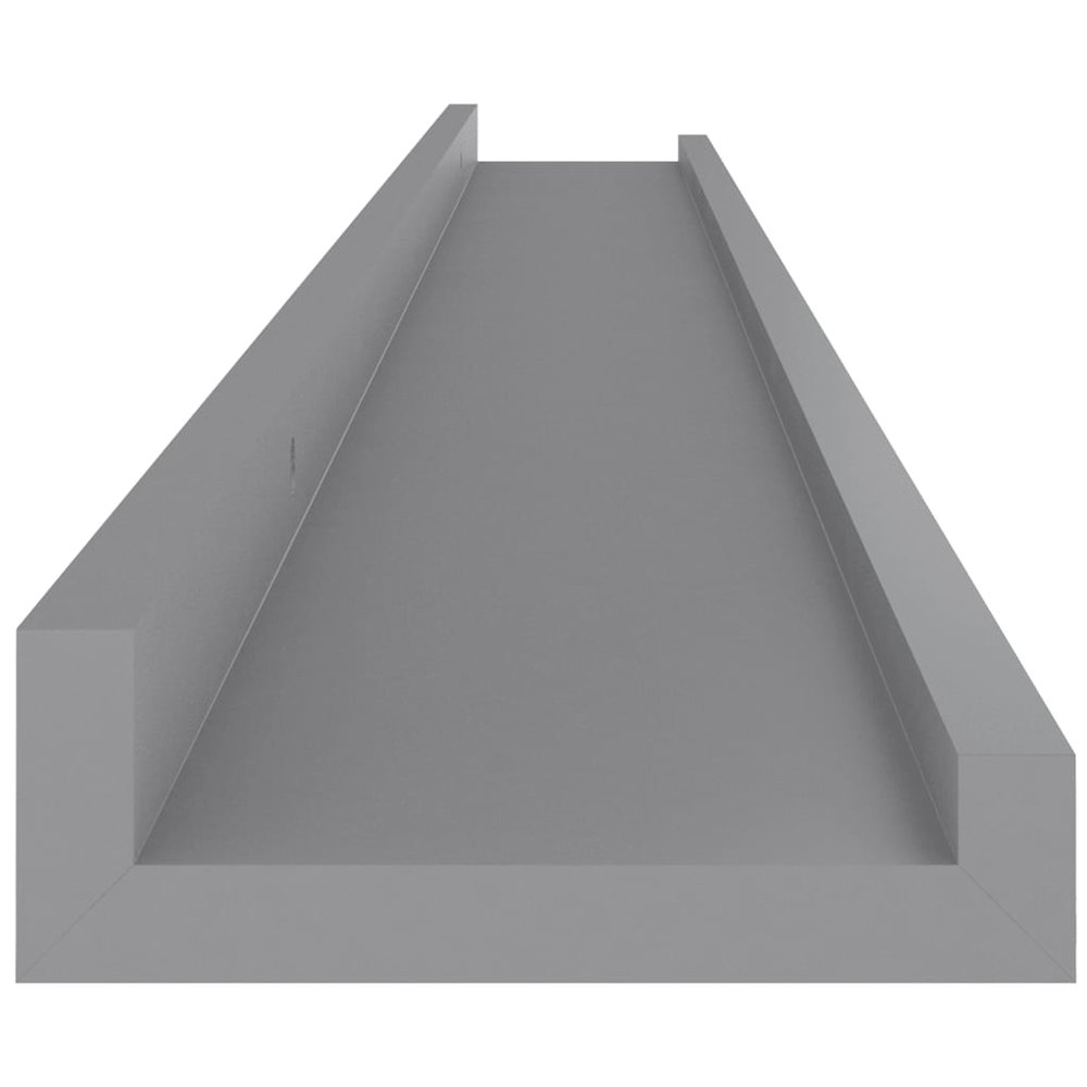 Wall Shelf Set of 2 Gray MDF 39.4 x 3.5 x 1.2 in. Picture 7