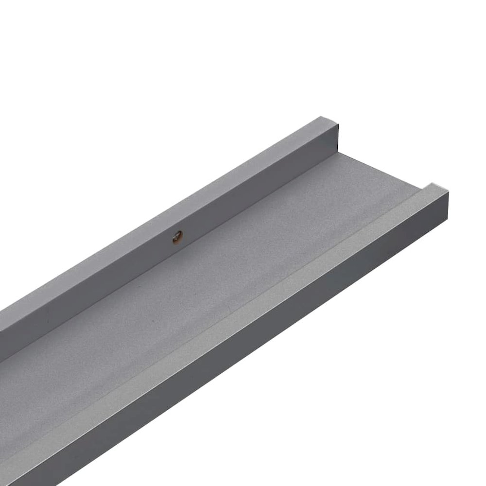 Wall Shelf Set of 2 Gray MDF 39.4 x 3.5 x 1.2 in. Picture 8