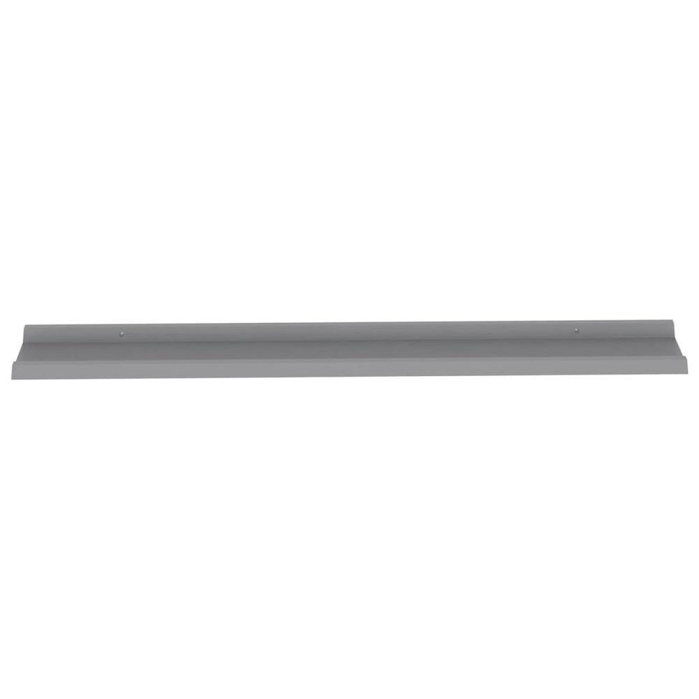 Wall Shelf Set of 2 Grey MDF 45.3 x 3.5 x 1.2 in Wall mounting. Picture 6