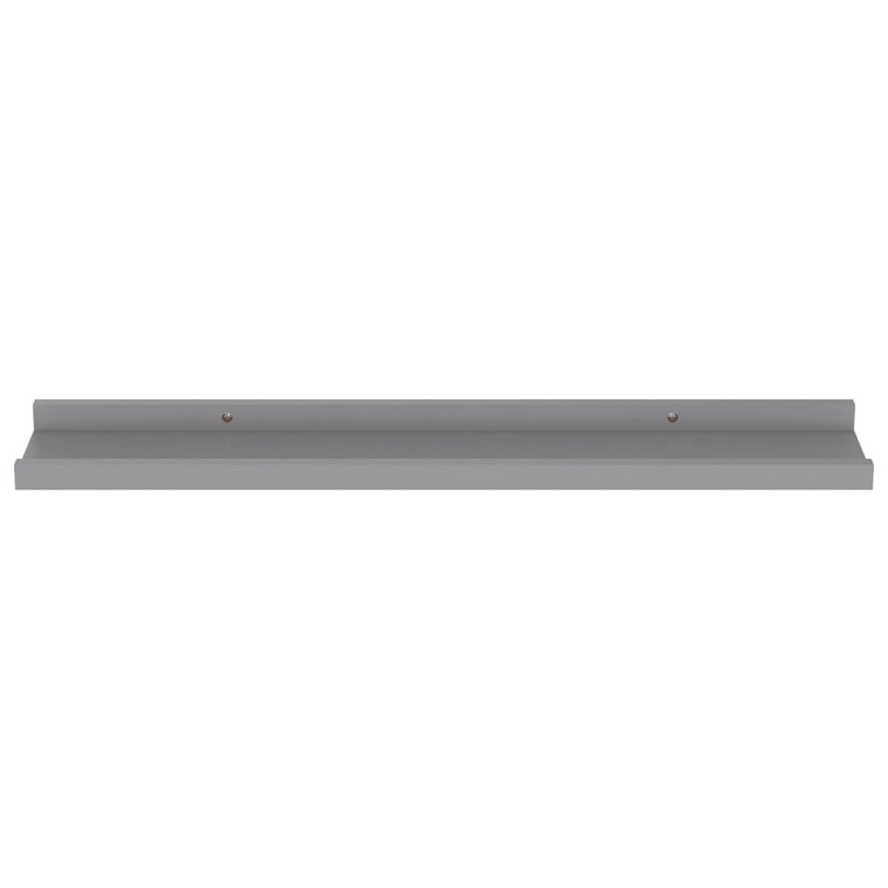 Wall Shelf Set of 4 Grey MDF 23.6 x 3.5 x 1.2 in Stylish Design. Picture 4