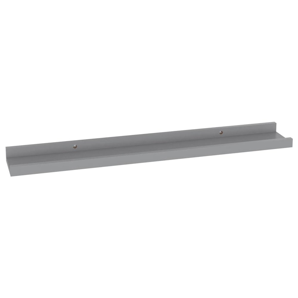 Wall Shelf Set of 4 Grey MDF 23.6 x 3.5 x 1.2 in Stylish Design. Picture 5