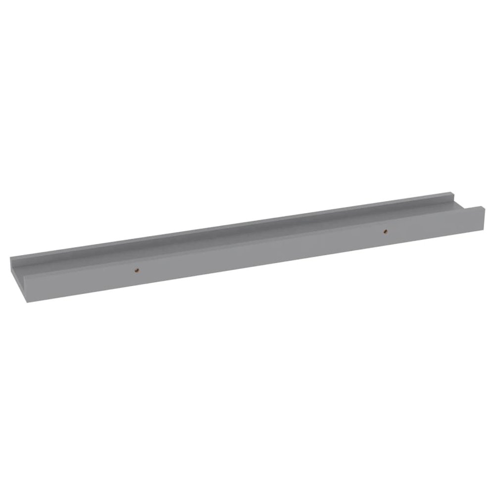 Wall Shelf Set of 4 Grey MDF 23.6 x 3.5 x 1.2 in Stylish Design. Picture 6
