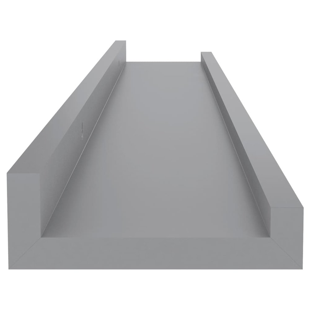 Wall Shelf Set of 4 Grey MDF 23.6 x 3.5 x 1.2 in Stylish Design. Picture 7