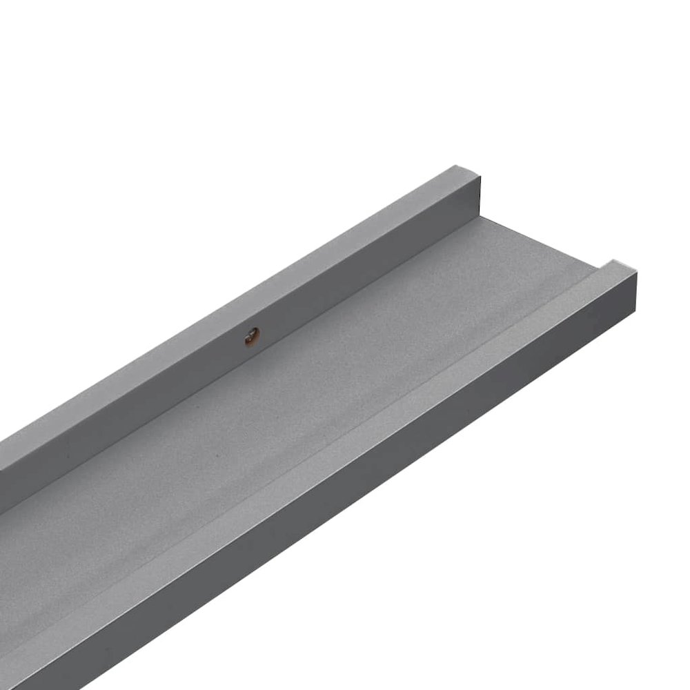 Wall Shelf Set of 4 Grey MDF 23.6 x 3.5 x 1.2 in Stylish Design. Picture 8