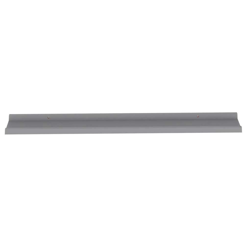 Wall Shelf Set of 4 Grey MDF Wall Shelf Rectangular Modern. Picture 6