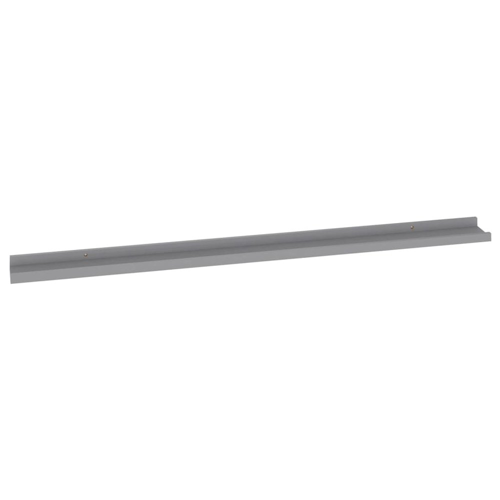 Wall Shelf Set of 4 Grey MDF Medium Wall Mounting. Picture 5
