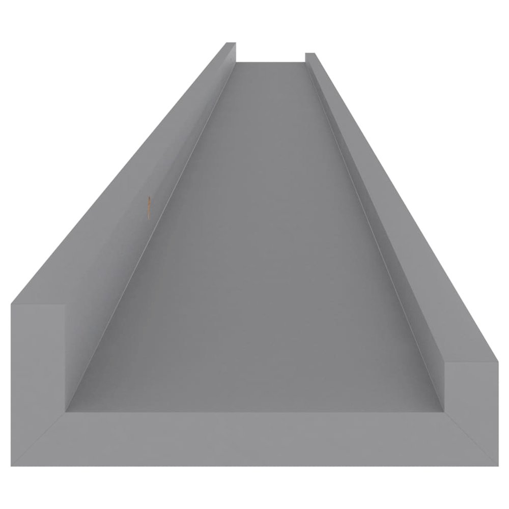 Wall Shelf Set of 4 Grey MDF Medium Wall Mounting. Picture 7