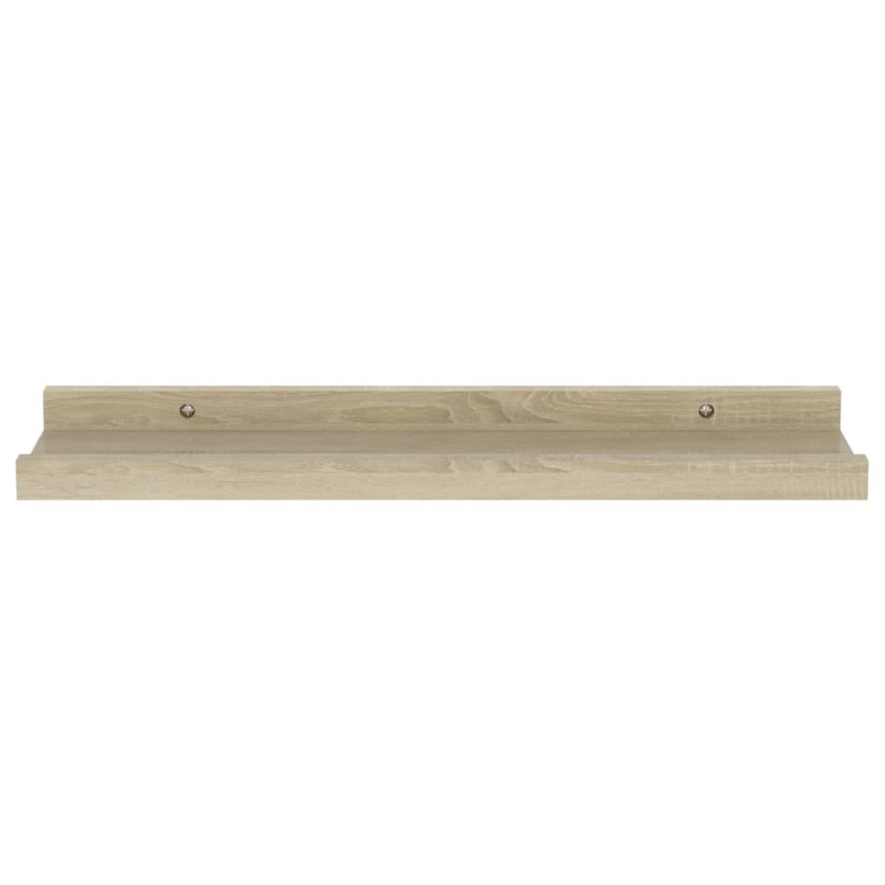 Wall Shelf Set of 2 Sonoma Oak MDF Medium Wall Shelf. Picture 5