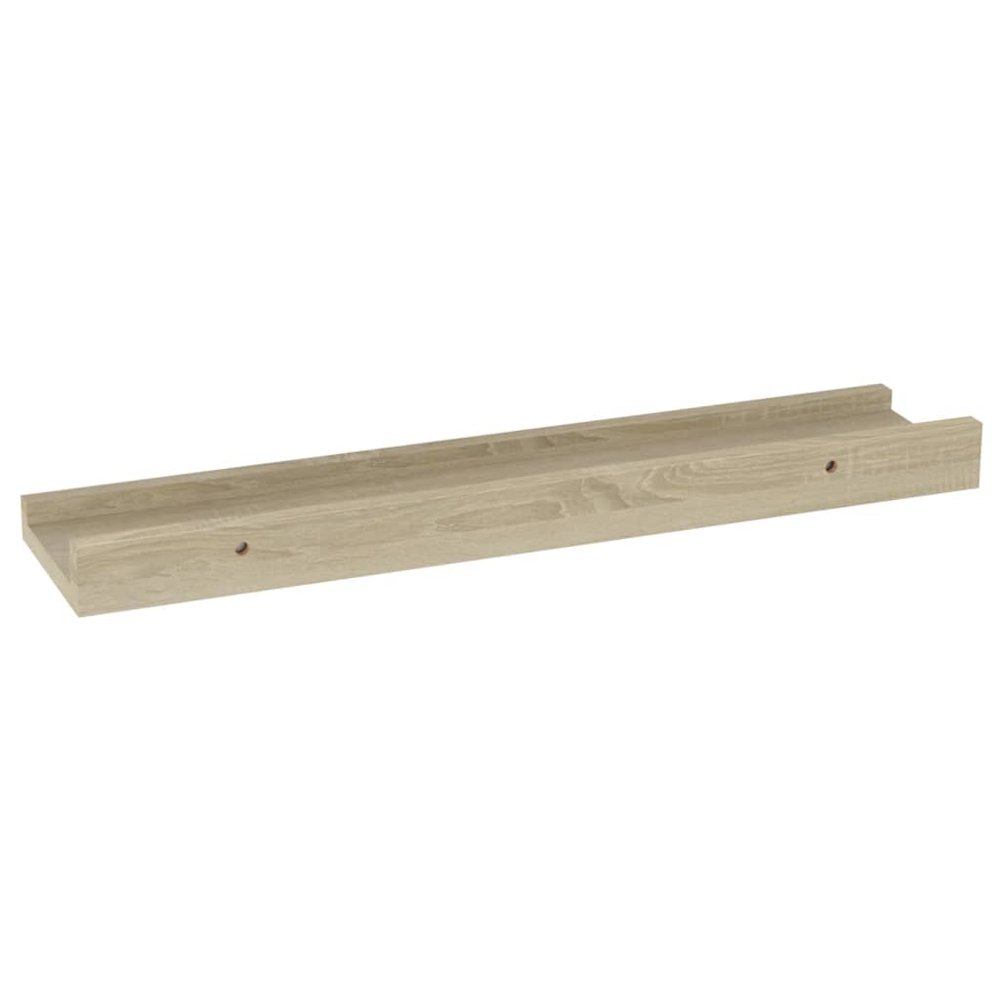 Wall Shelf Set of 2 Sonoma Oak MDF Medium Wall Shelf. Picture 6
