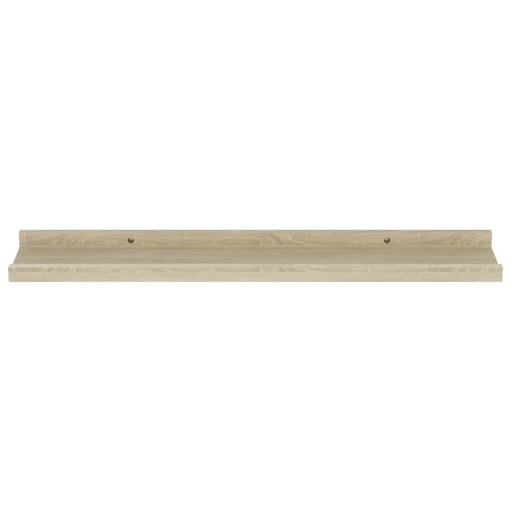 Wall Shelf Set of 2 Sonoma Oak MDF Wall Mounting Wall Shelf. Picture 4