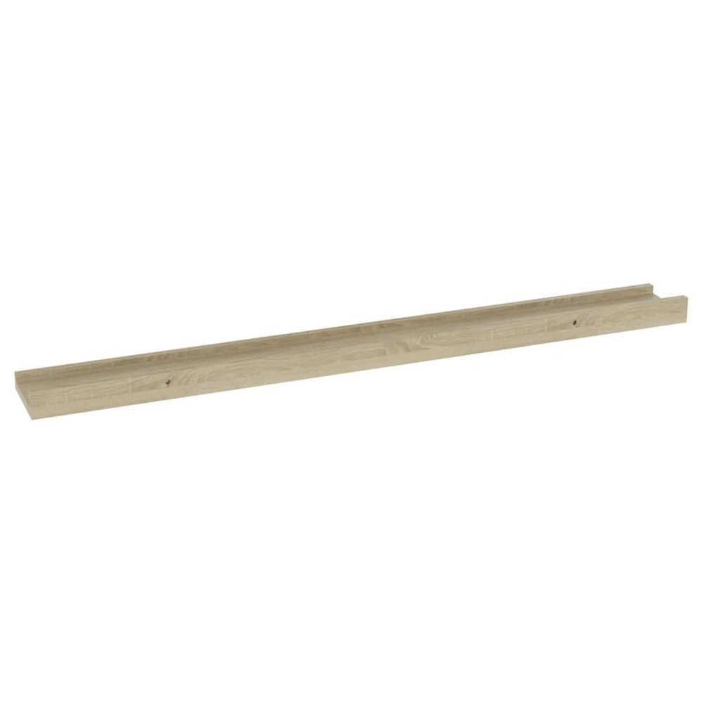 vidaXL Wall Shelves 2 pcs Sonoma Oak 31.5"x3.5"x1.2". Picture 4