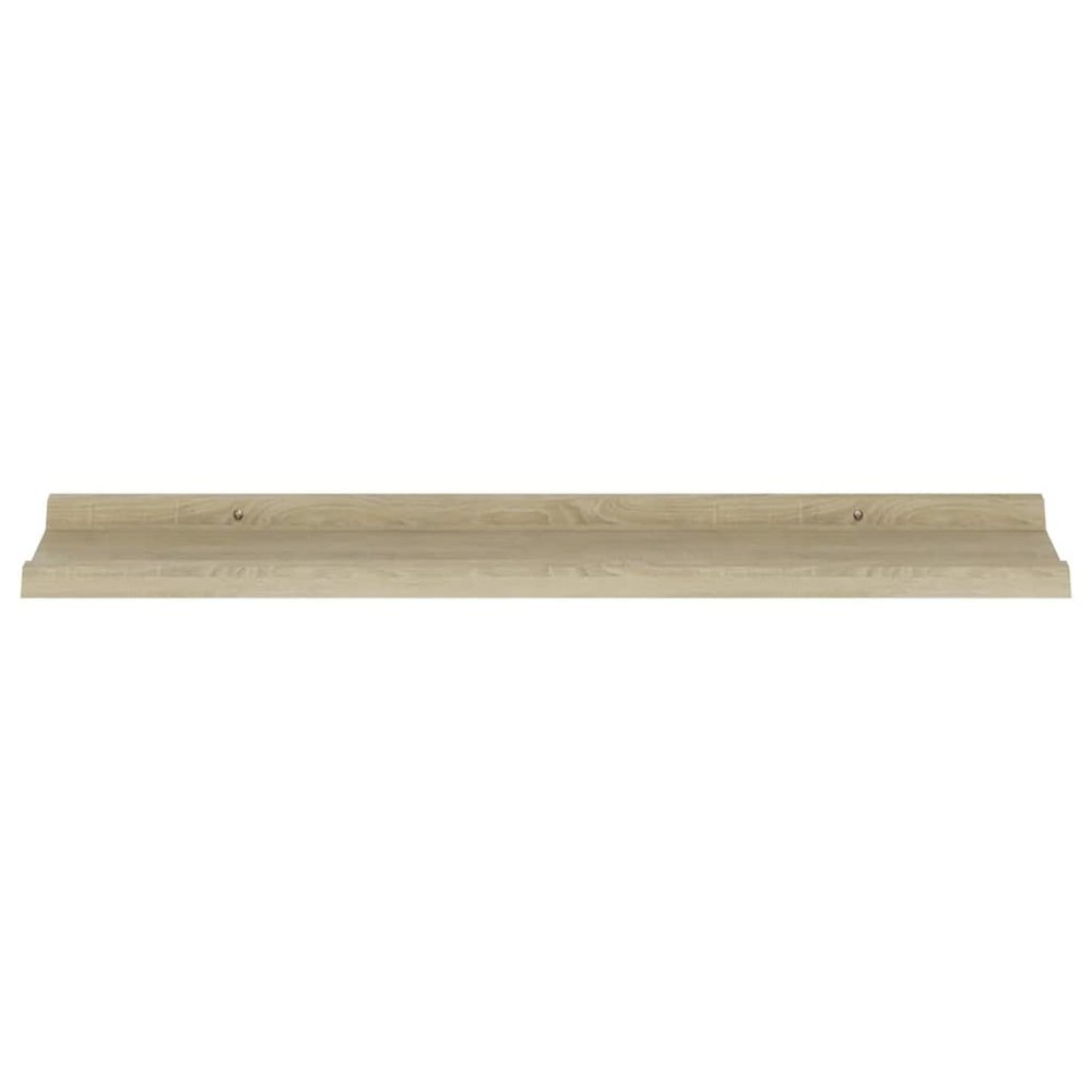 vidaXL Wall Shelves 2 pcs Sonoma Oak 31.5"x3.5"x1.2". Picture 6