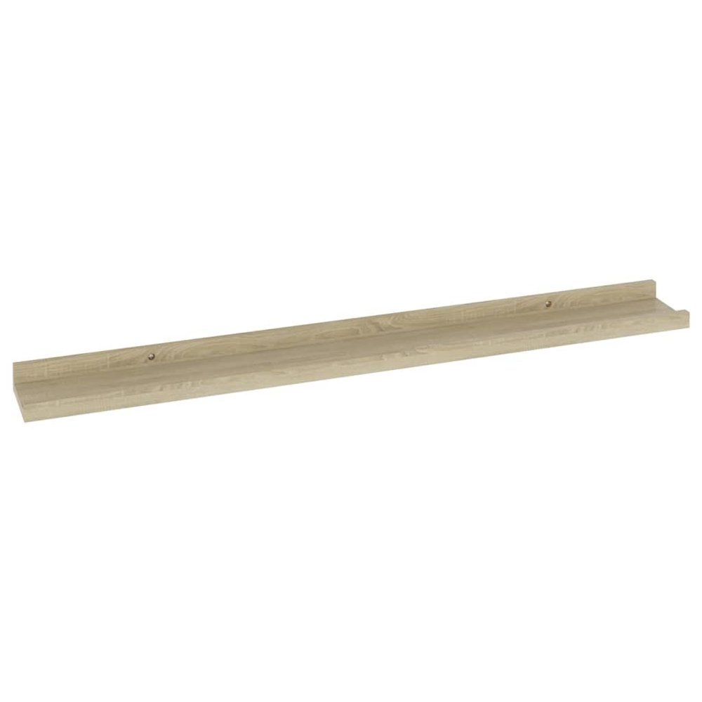 Wall Shelf Set of 4 Sonoma oak MDF 31.5 in x 3.5 in x 1.2 in. Picture 5