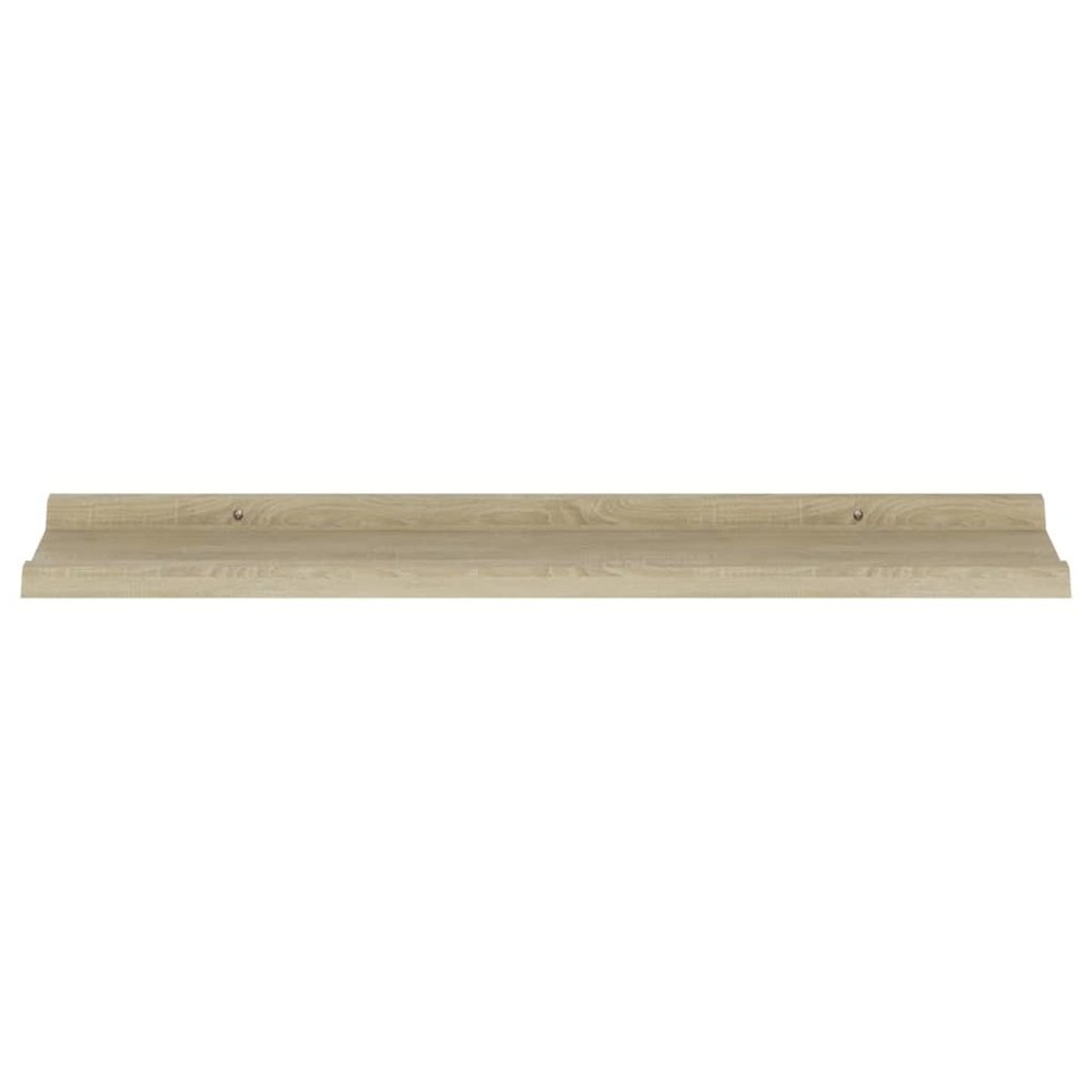Wall Shelf Set of 4 Sonoma oak MDF 31.5 in x 3.5 in x 1.2 in. Picture 6