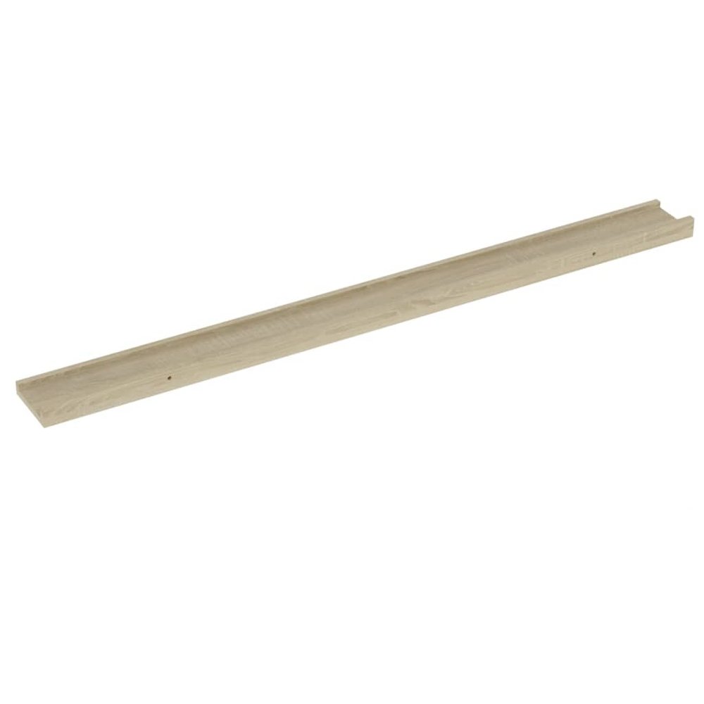 Wall Shelf Set of 4 Sonoma Oak MDF 39.4x3.5x1.2 in. Picture 4
