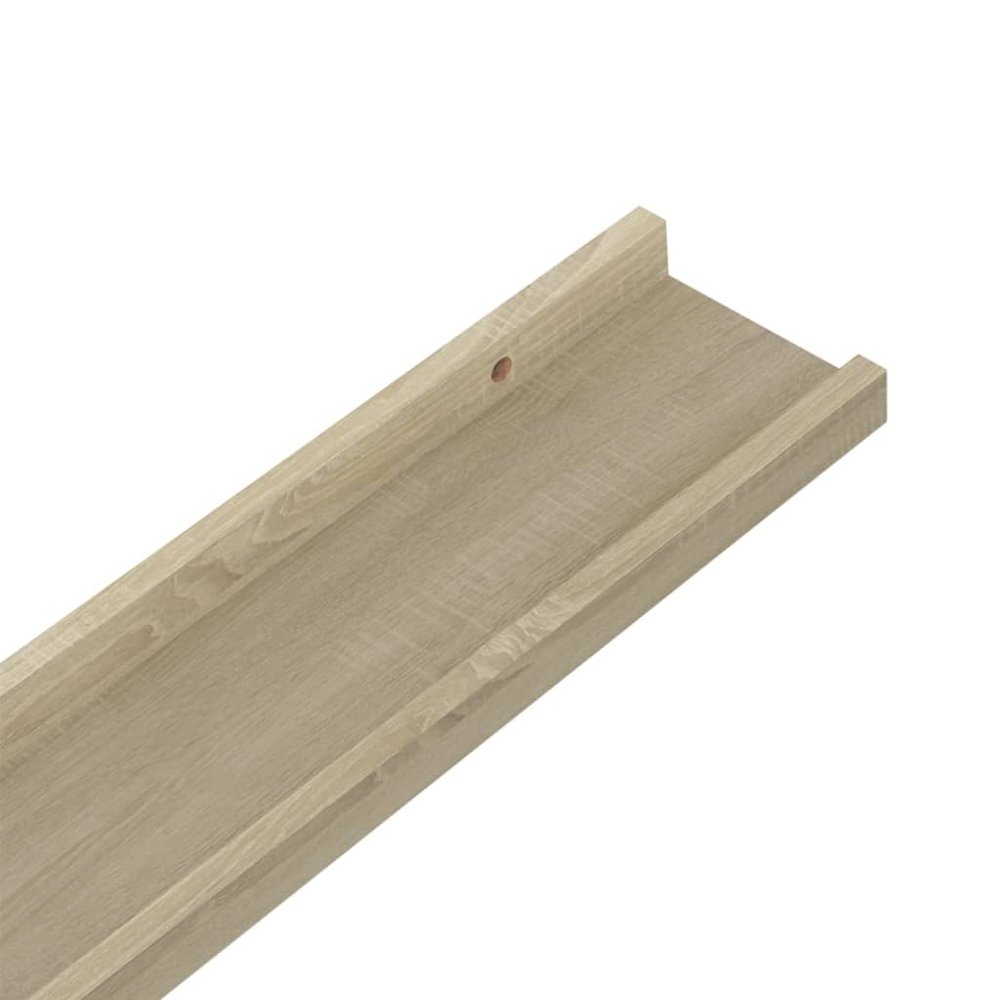 Wall Shelf Set of 4 Sonoma Oak MDF 39.4x3.5x1.2 in. Picture 7
