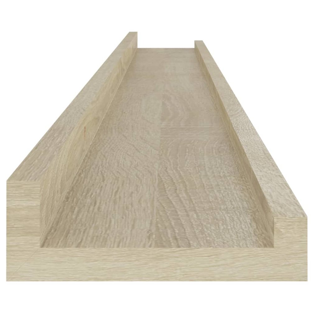 Wall Shelf Set of 4 Sonoma Oak MDF 39.4x3.5x1.2 in. Picture 8