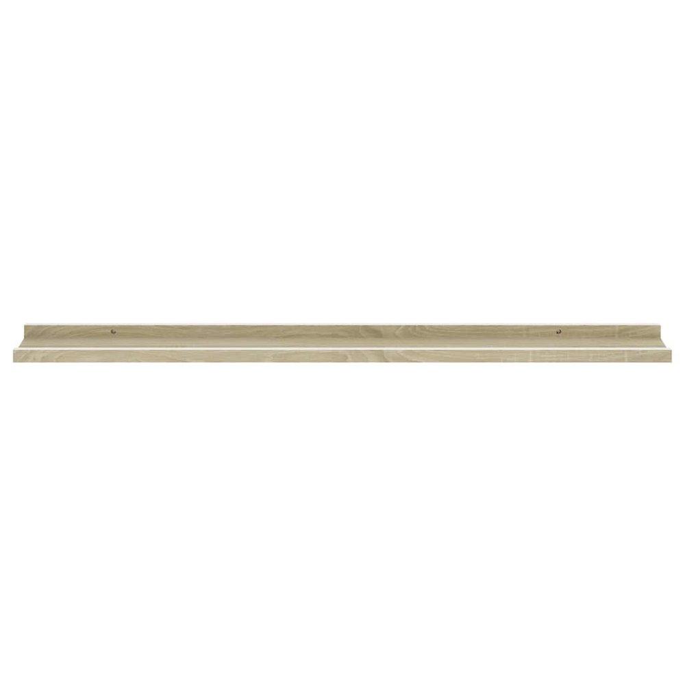 Wall Shelf Set of 2 White and sonoma oak. Picture 5