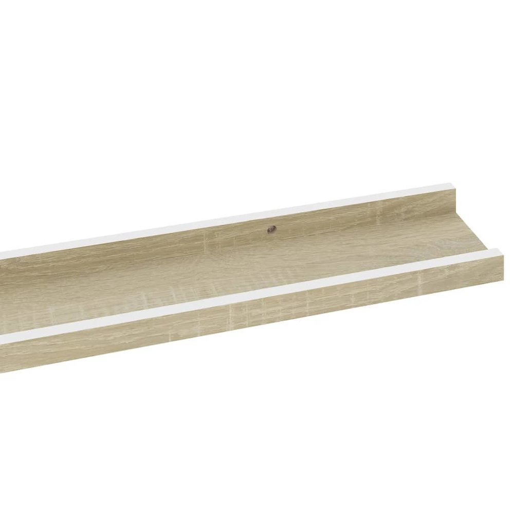 Wall Shelf Set of 2 White and sonoma oak. Picture 7