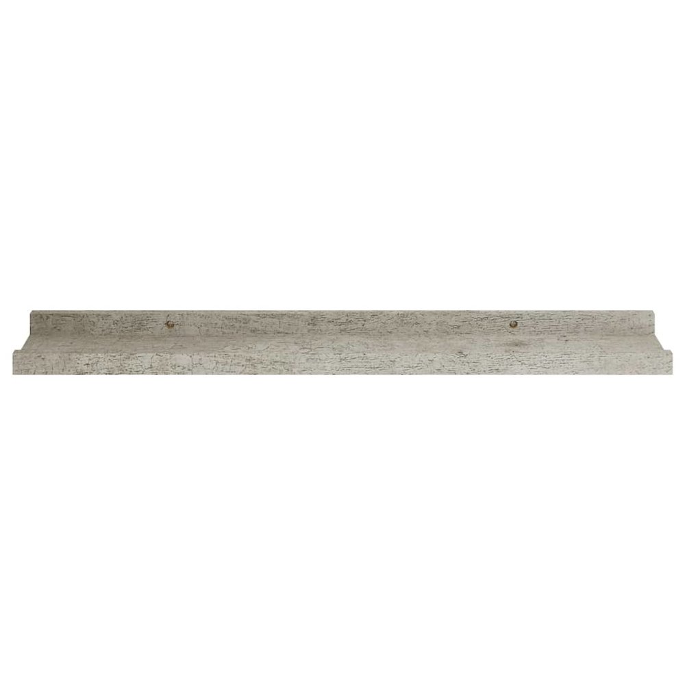Wall Shelf Set of 2 Concrete grey MDF 23.6x3.5x1.2 in. Picture 4