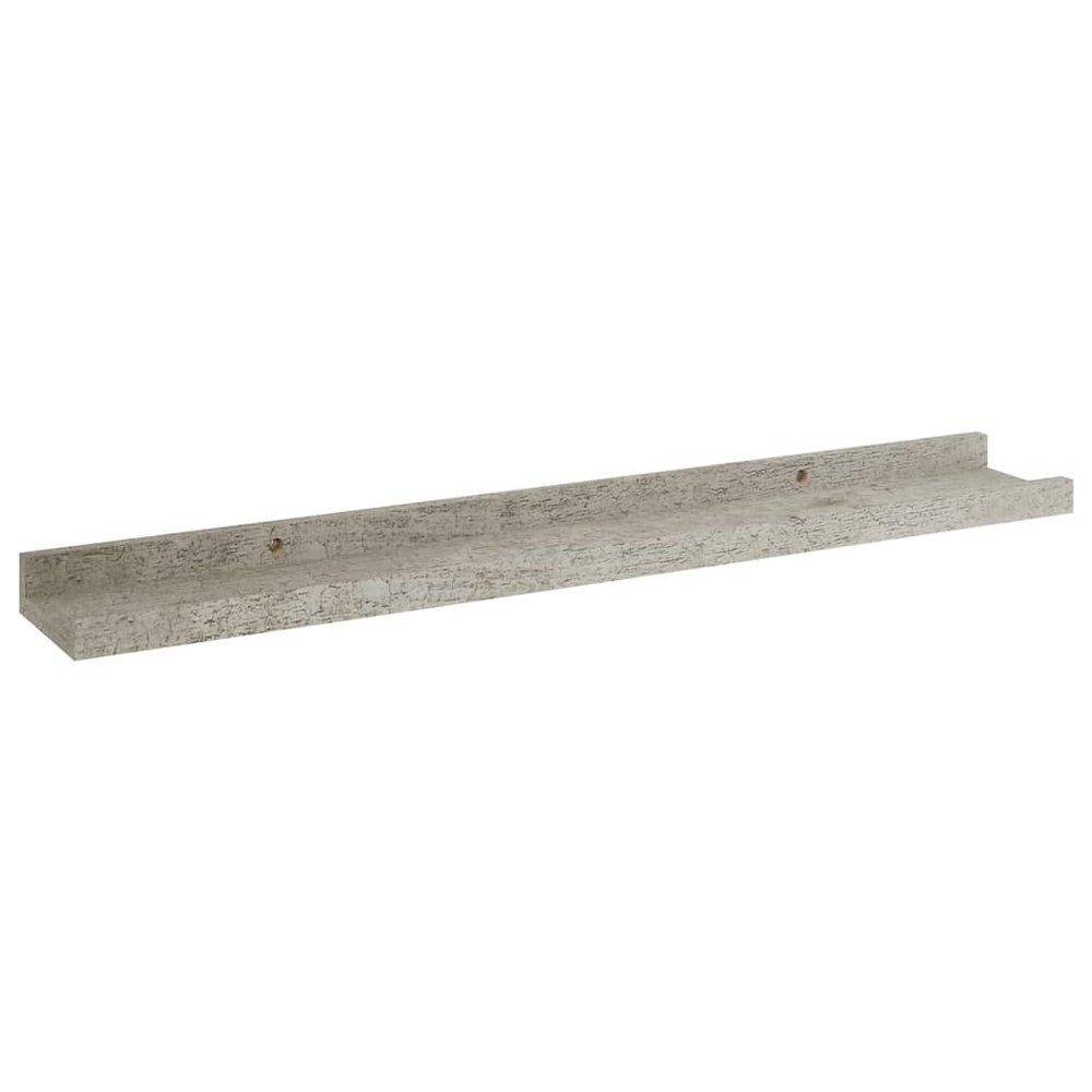 Wall Shelf Set of 2 Concrete grey MDF 23.6x3.5x1.2 in. Picture 5