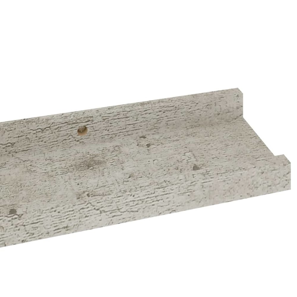 Wall Shelf Set of 2 Concrete grey MDF 23.6x3.5x1.2 in. Picture 7