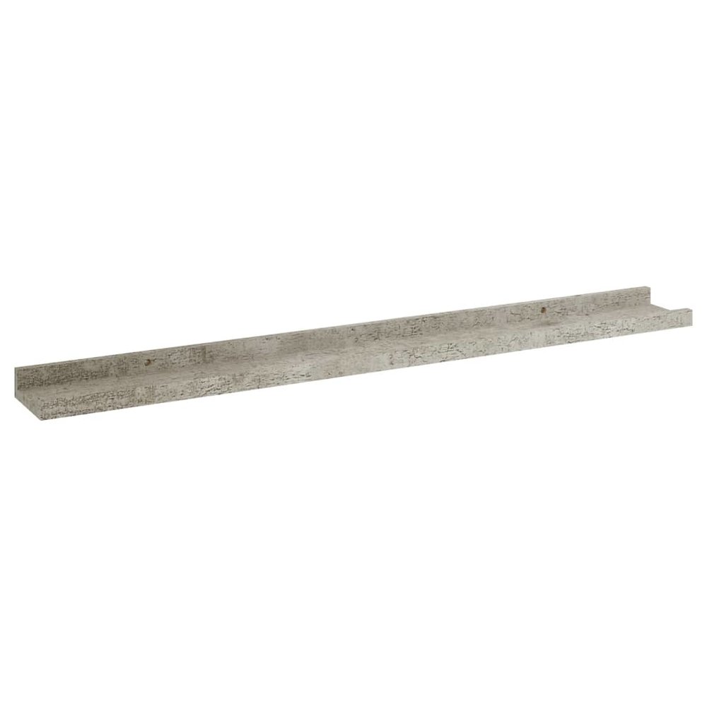 Wall Shelf Set of 2 Concrete Gray MDF 31.5 x 3.5 x 1.2 in. Picture 4