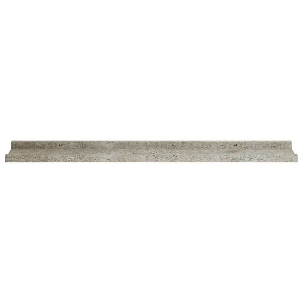 Wall Shelf Set of 2 Concrete Gray MDF 31.5 x 3.5 x 1.2 in. Picture 5