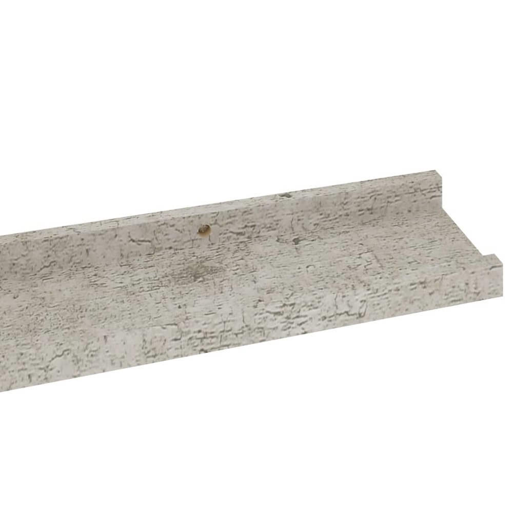 Wall Shelf Set of 2 Concrete Gray MDF 31.5 x 3.5 x 1.2 in. Picture 7