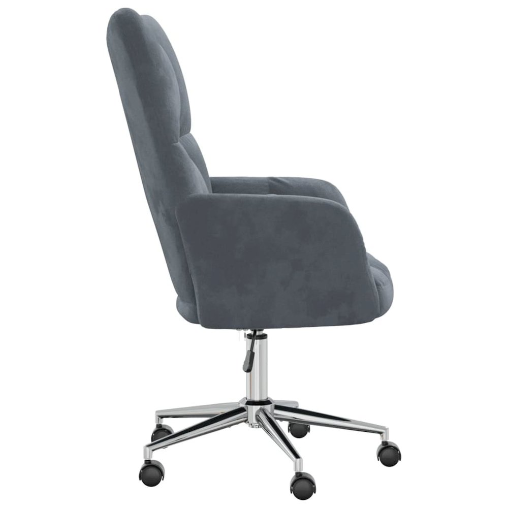 Relaxing Chair Dark Gray Velvet. Picture 4