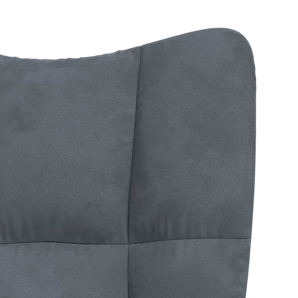 Relaxing Chair Dark Gray Velvet. Picture 6