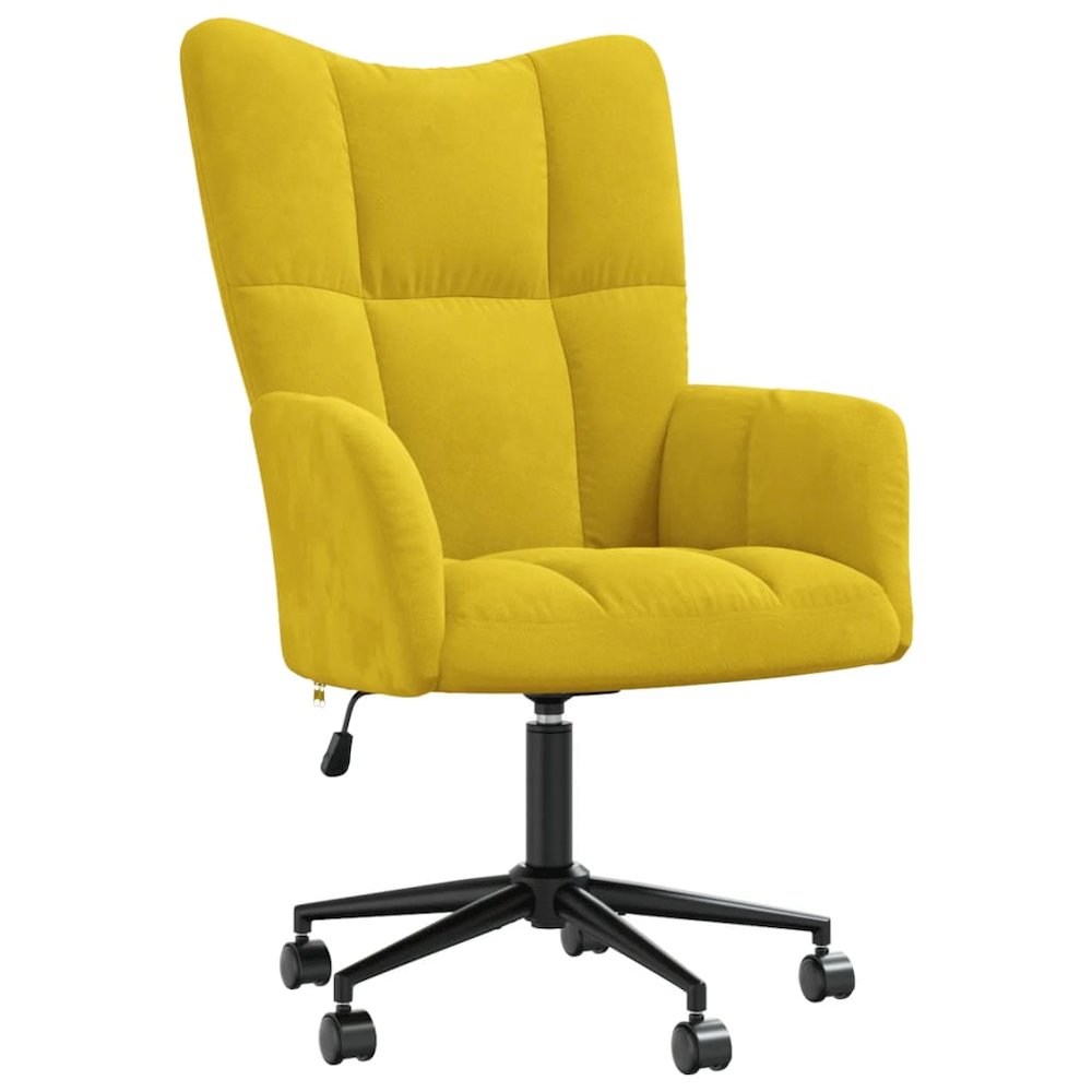 Relaxing Chair Mustard Yellow Velvet. Picture 2