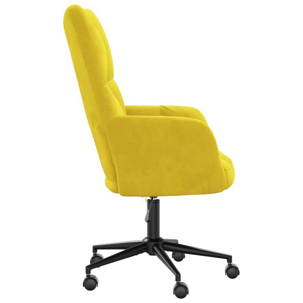 Relaxing Chair Mustard Yellow Velvet. Picture 4