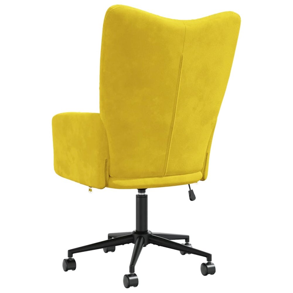 Relaxing Chair Mustard Yellow Velvet. Picture 5