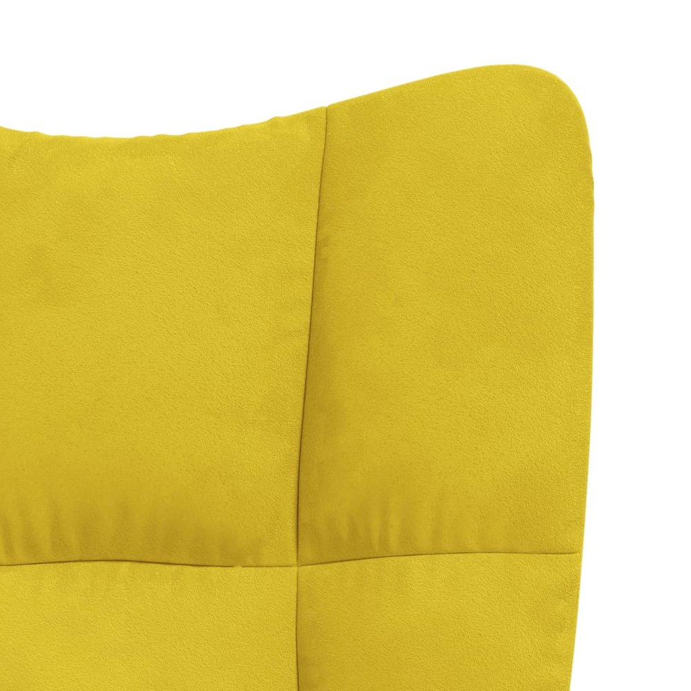 Relaxing Chair Mustard Yellow Velvet. Picture 6