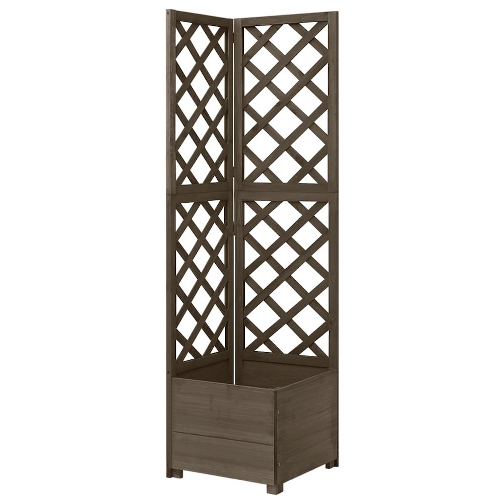 Planter Grey Solid Fir Wood 59.1 in tall Planters Planter. Picture 1