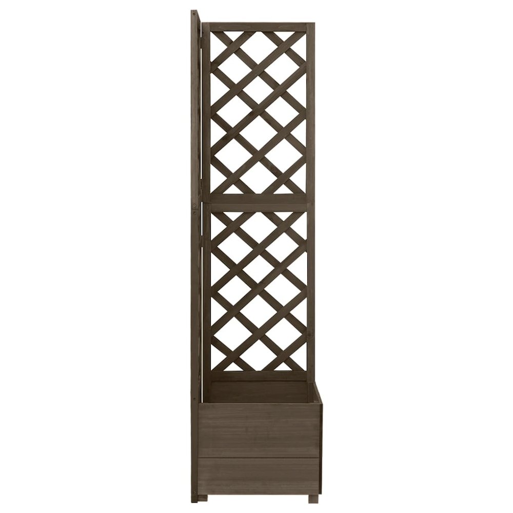 Planter Grey Solid Fir Wood 59.1 in tall Planters Planter. Picture 2