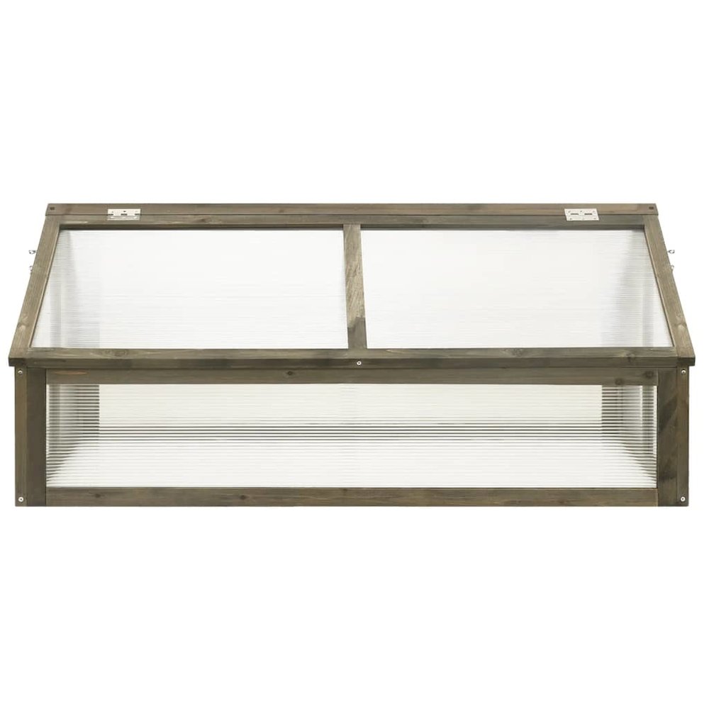 Greenhouse Grey Solid fir wood and transparent panels Medium. Picture 3