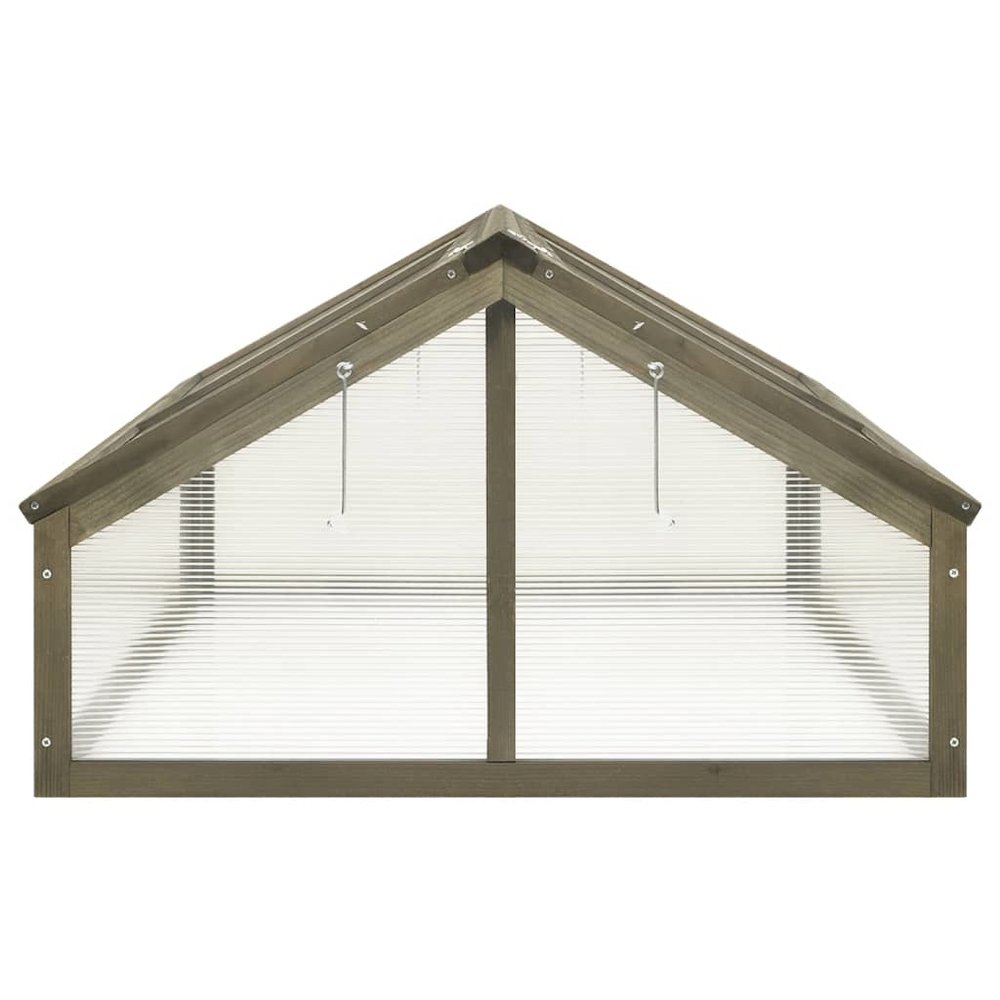 Greenhouse Grey Solid fir wood and transparent panels Medium. Picture 4