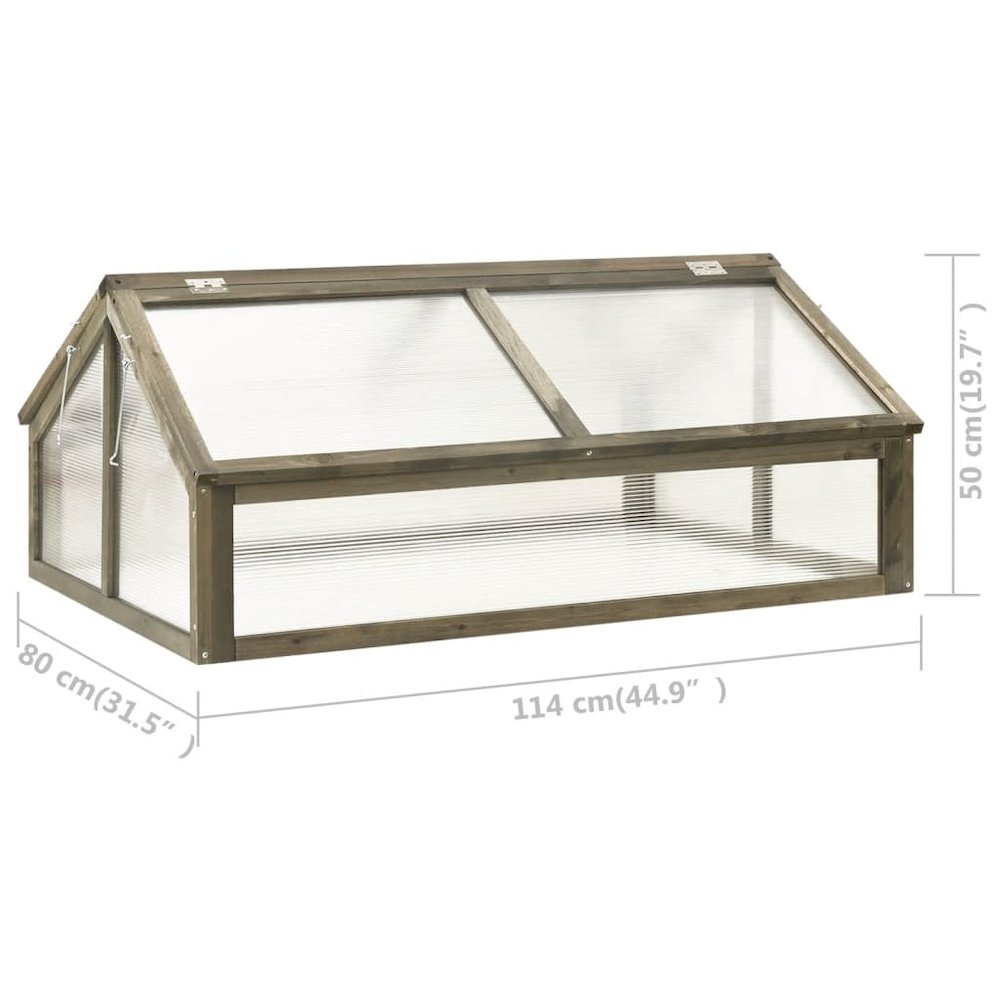 Greenhouse Grey Solid fir wood and transparent panels Medium. Picture 7