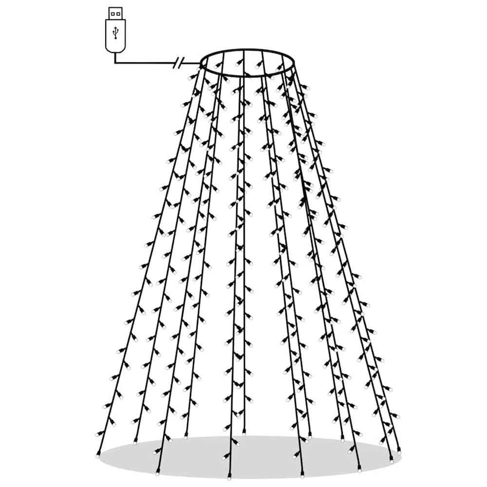 Tree Light Cold White PVC Good for a 70.9 in tree Lights. Picture 1