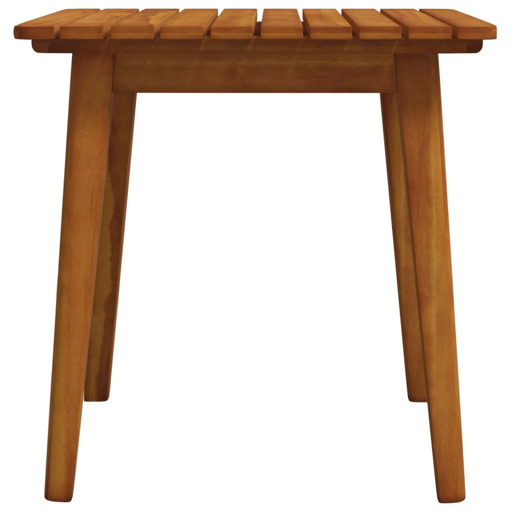 Bistro Set Natural Wood and Black Solid Acacia wood, Poly Rattan. Picture 7
