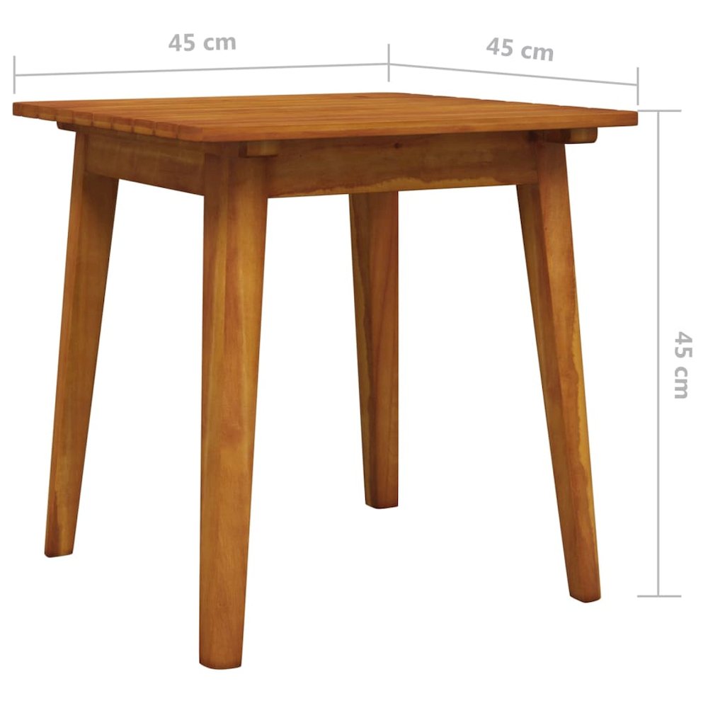Bistro Set Natural Wood and Black Solid Acacia wood, Poly Rattan. Picture 10