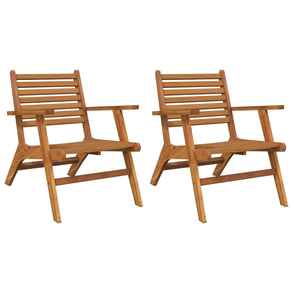 Garden Chair Brown Solid acacia wood Standard Durable. Picture 2