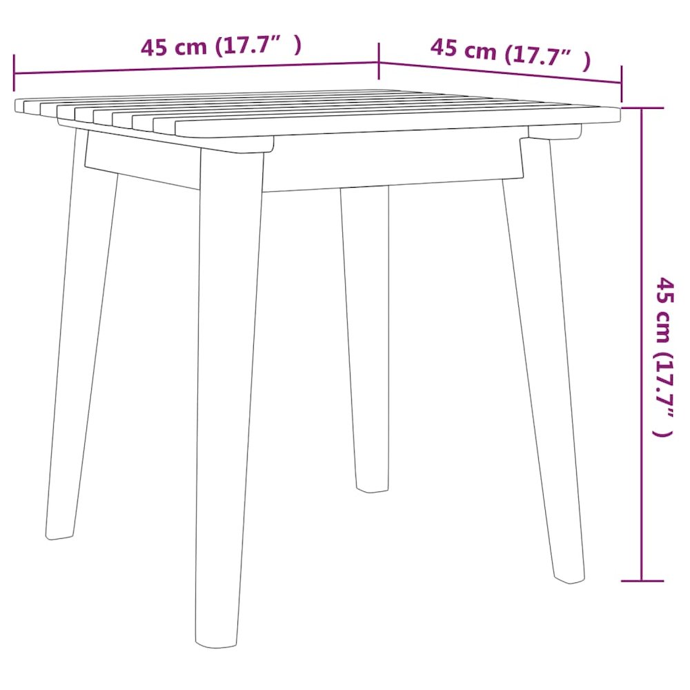 Bistro Set Brown Solid acacia wood Medium Collapsible. Picture 8