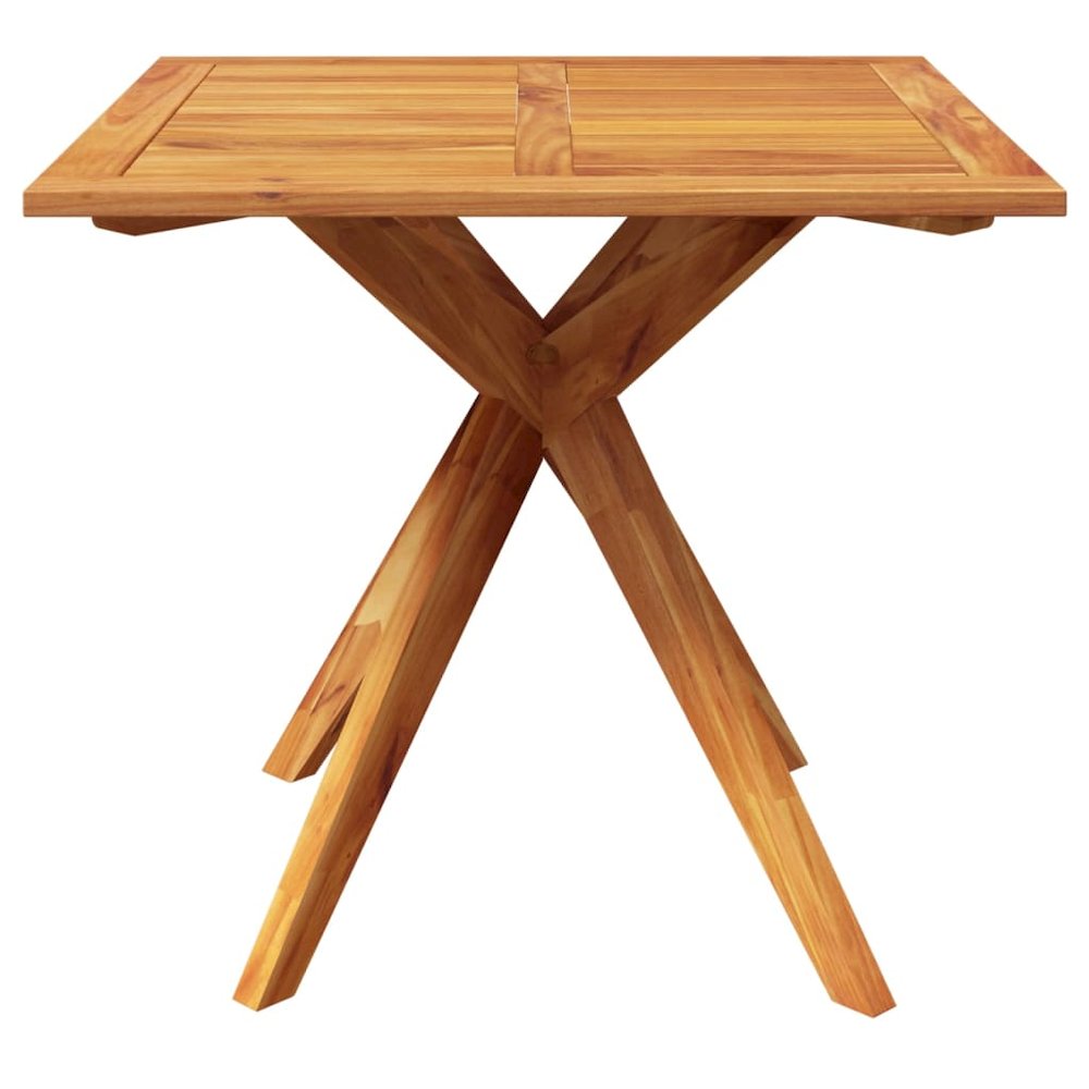 Garden Table Natural Wood Solid Acacia Wood Medium. Picture 3