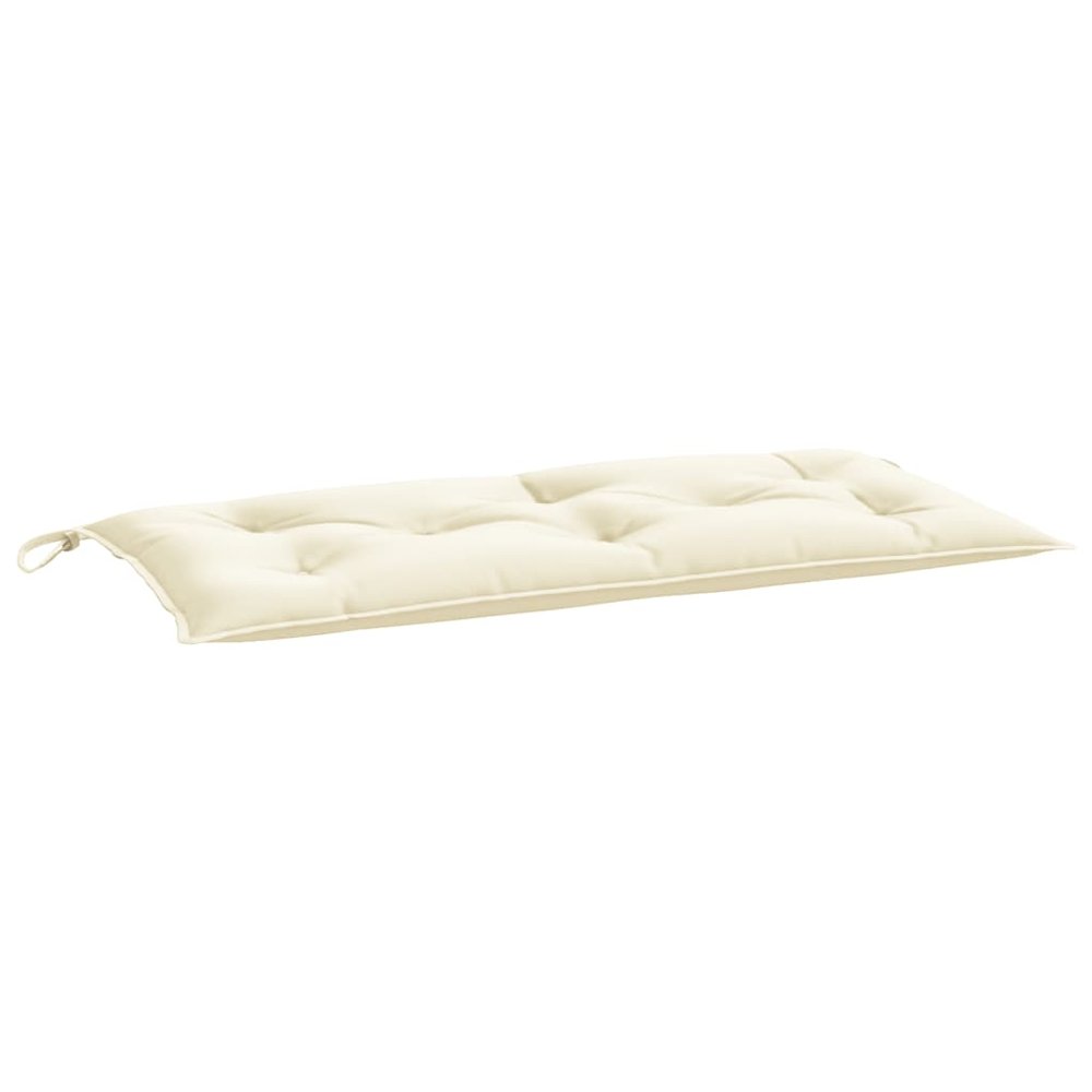 Garden Bench Cushion Cream White Oxford Fabric (100% Polyester). Picture 2